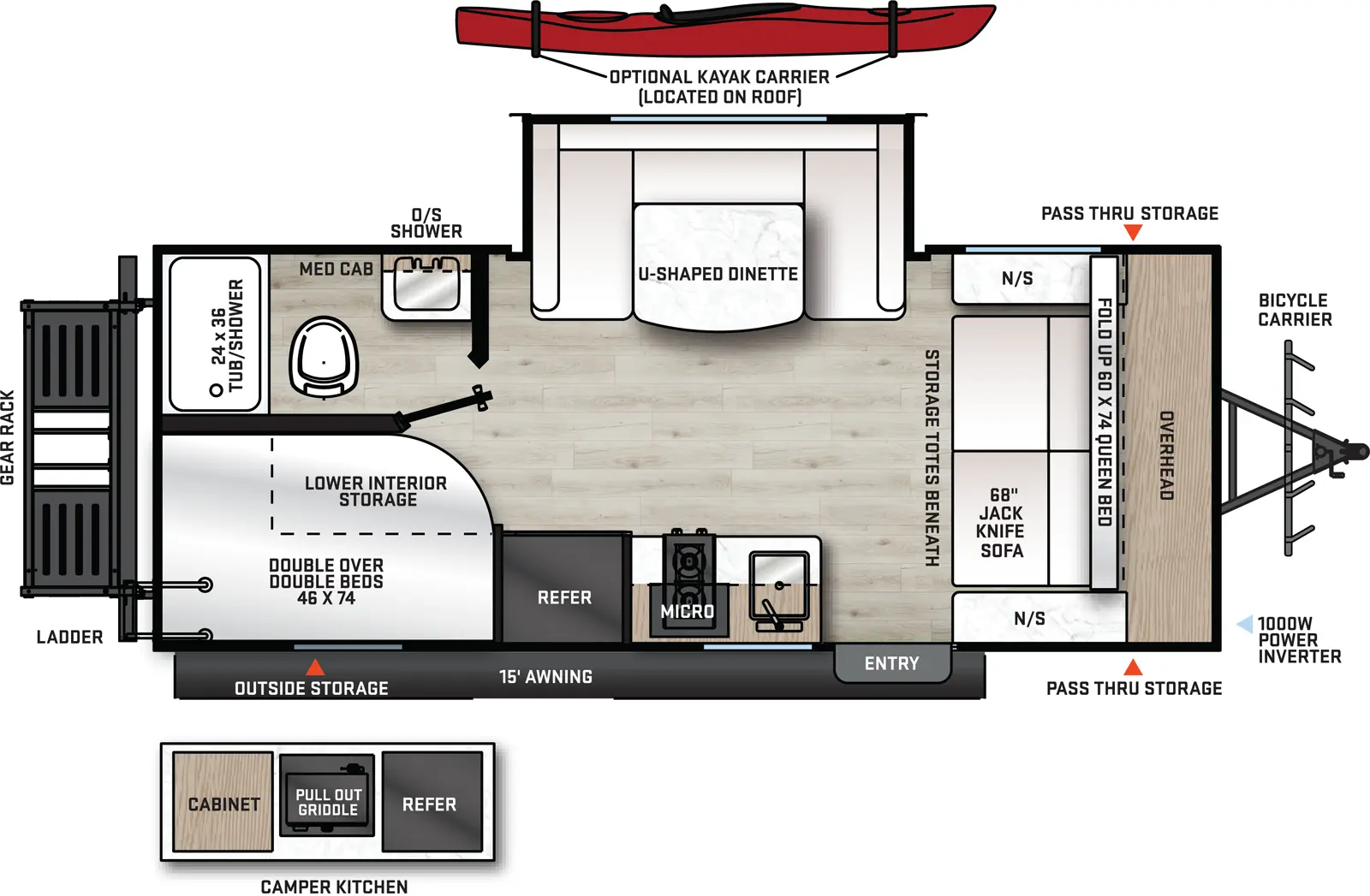 Catalina Expedition 192BHS Floorplan